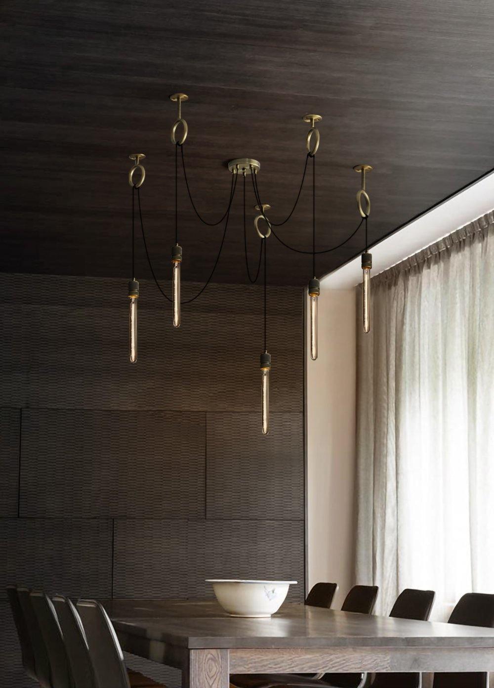 Lustra Chandelier Industrial Spider Bulb Hanging - Neutralighting