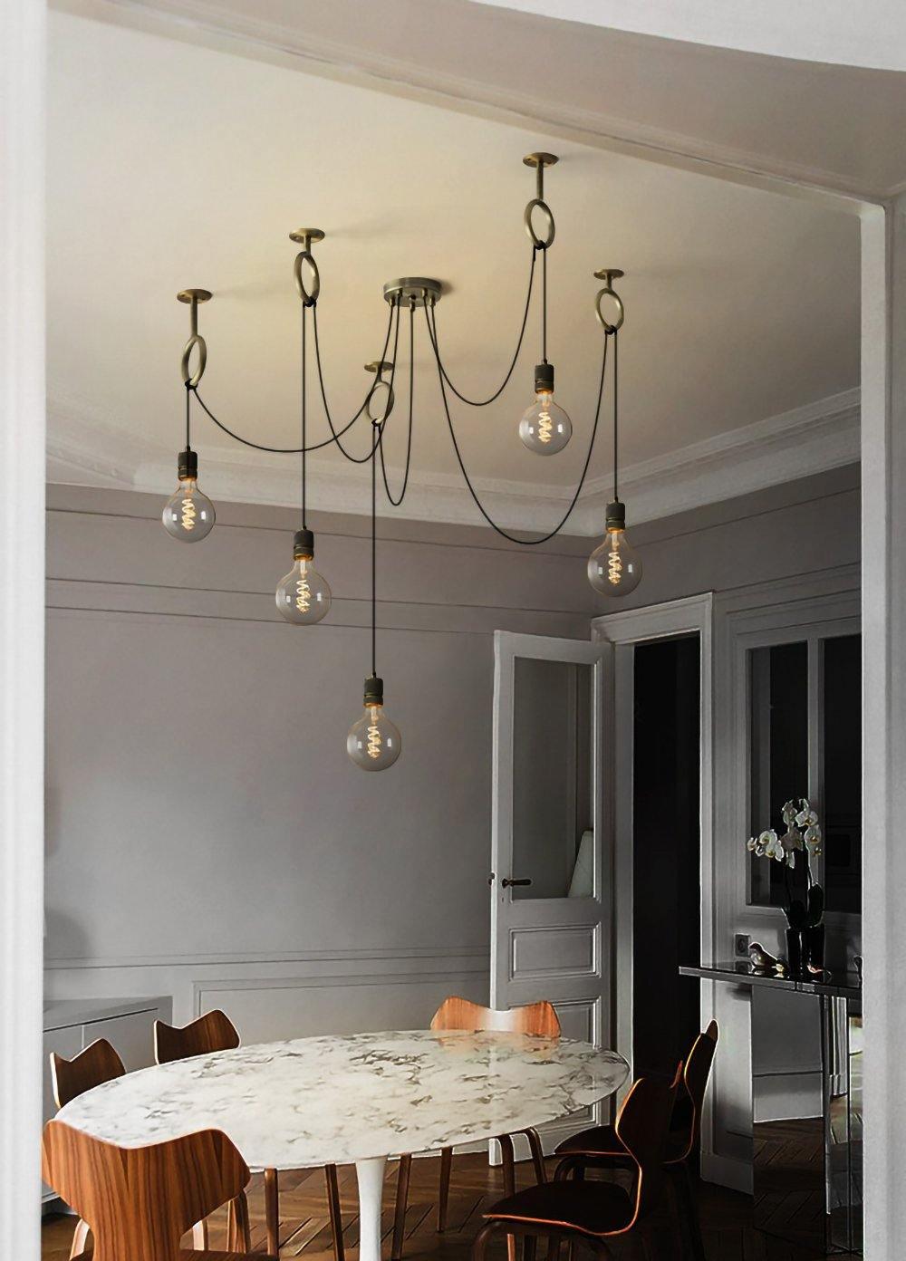 Lustra Chandelier Industrial Spider Bulb Hanging - Neutralighting