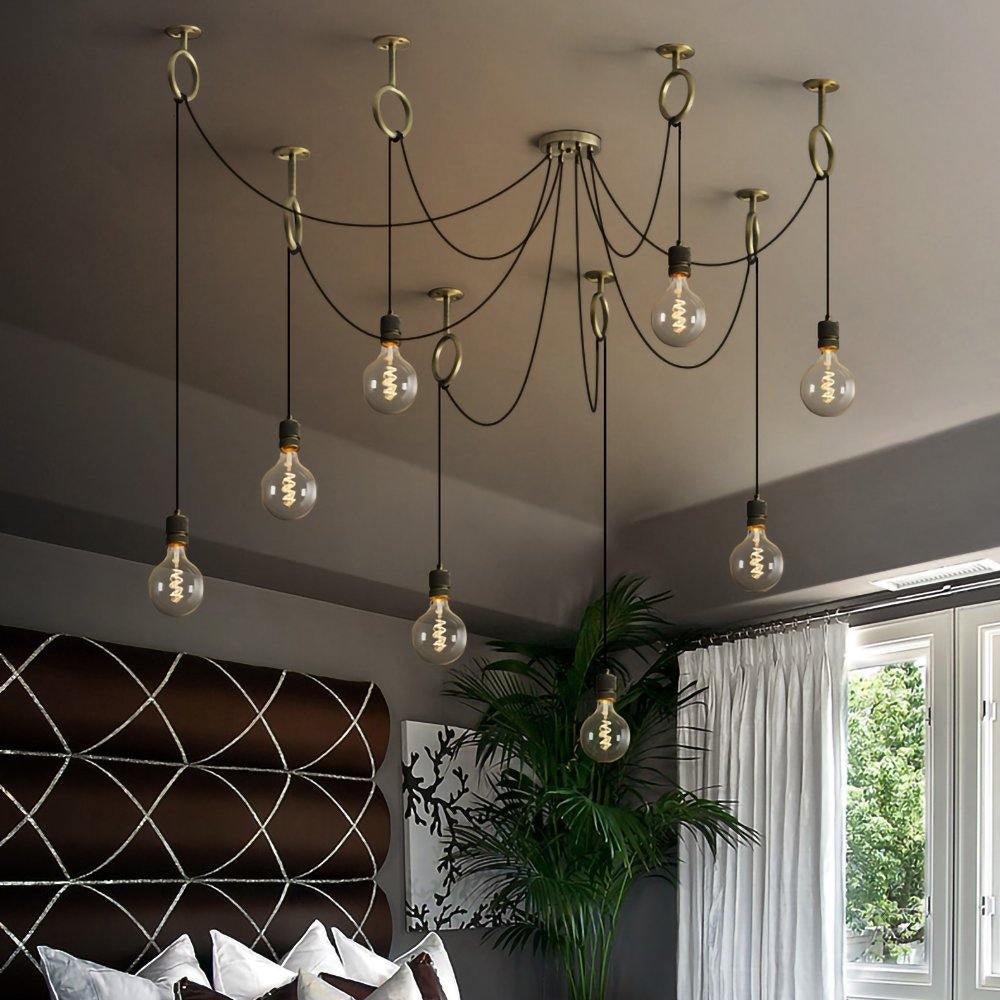 Lustra Chandelier Industrial Spider Bulb Hanging - Neutralighting