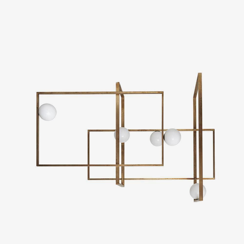 Lustra Chandelier Mondrian en Verre et Laiton Moderne - Neutralighting