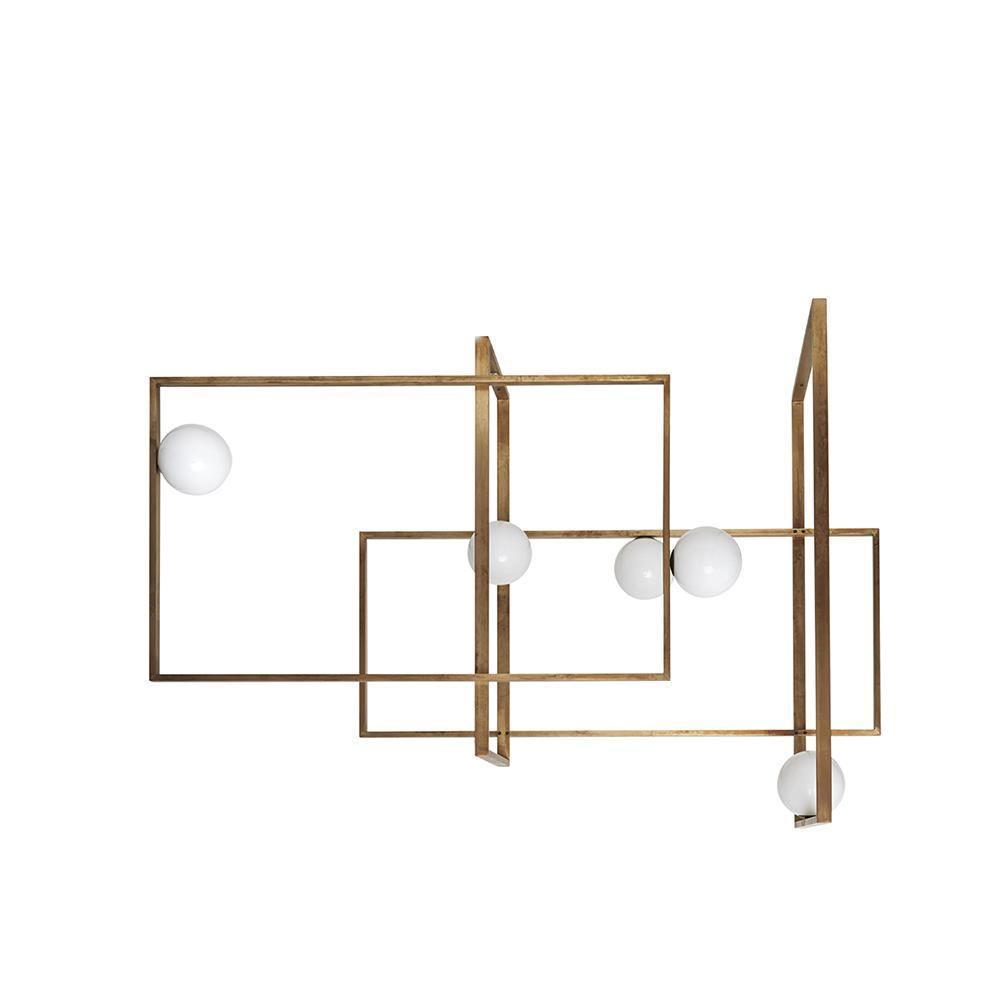 Lustra Chandelier Mondrian en Verre et Laiton Moderne - Neutralighting