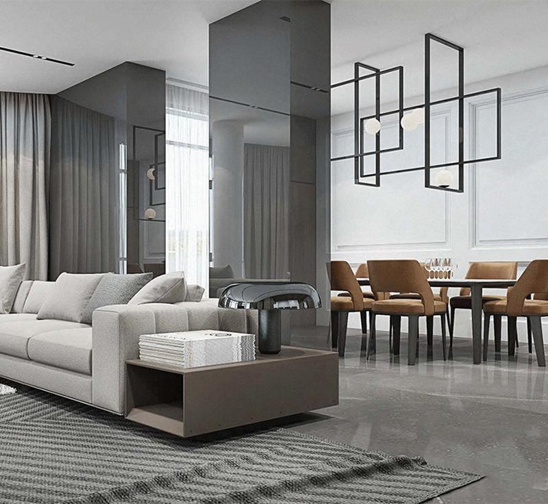 Lustra Chandelier Mondrian en Verre et Laiton Moderne - Neutralighting