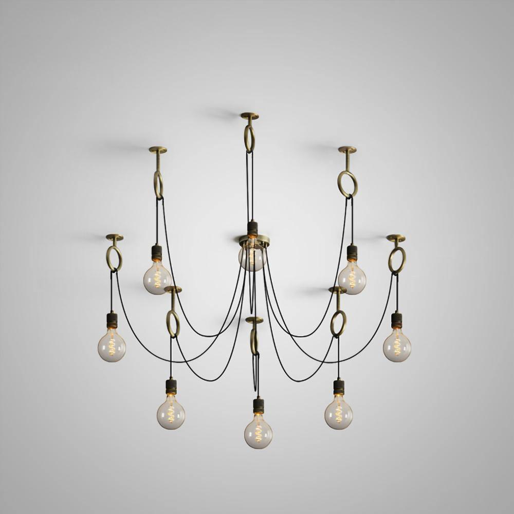 Lustra Chandelier Industrial Spider Bulb Hanging - Neutralighting