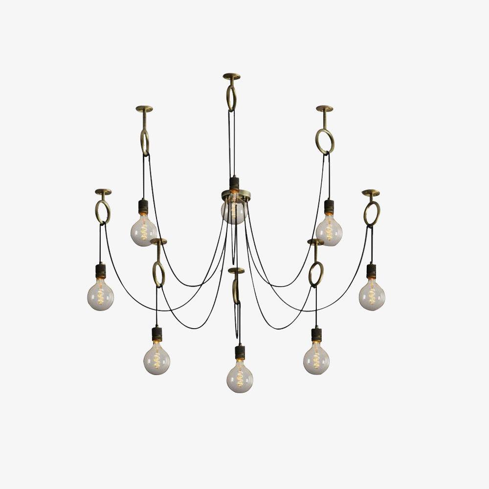 Lustra Chandelier Industrial Spider Bulb Hanging - Neutralighting