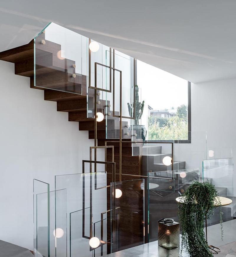 Lustra Chandelier Mondrian en Verre et Laiton Moderne - Neutralighting