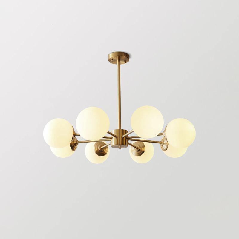 Lustra Chandelier en Laiton Verre Opale - Neutralighting