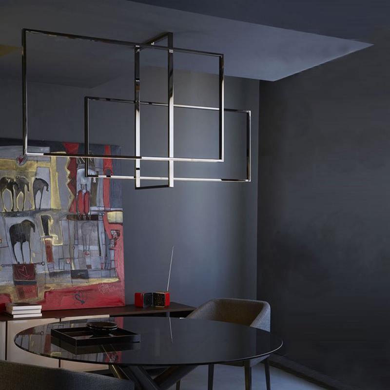 Lustra Chandelier Mondrian en Verre et Laiton Moderne - Neutralighting