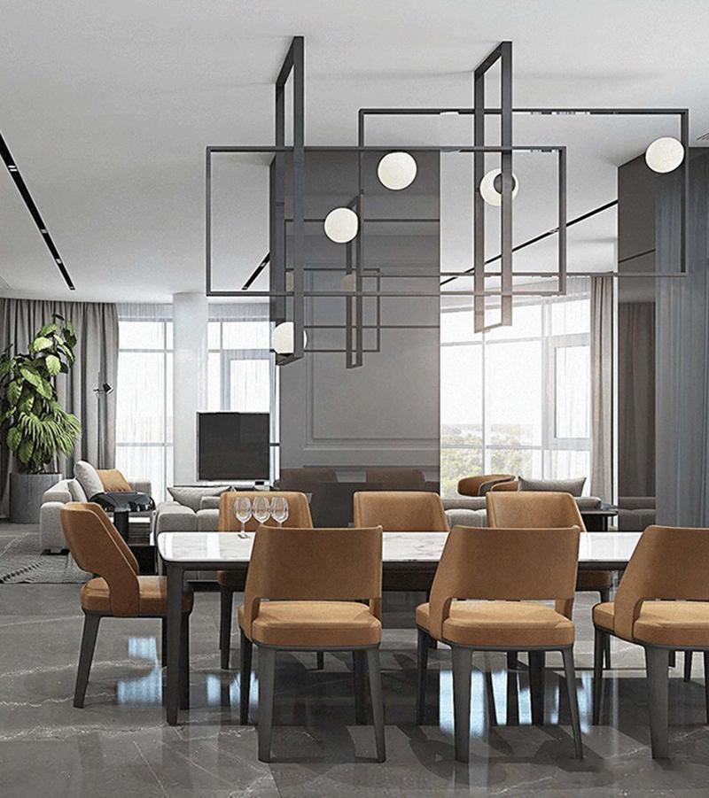 Lustra Chandelier Mondrian en Verre et Laiton Moderne - Neutralighting