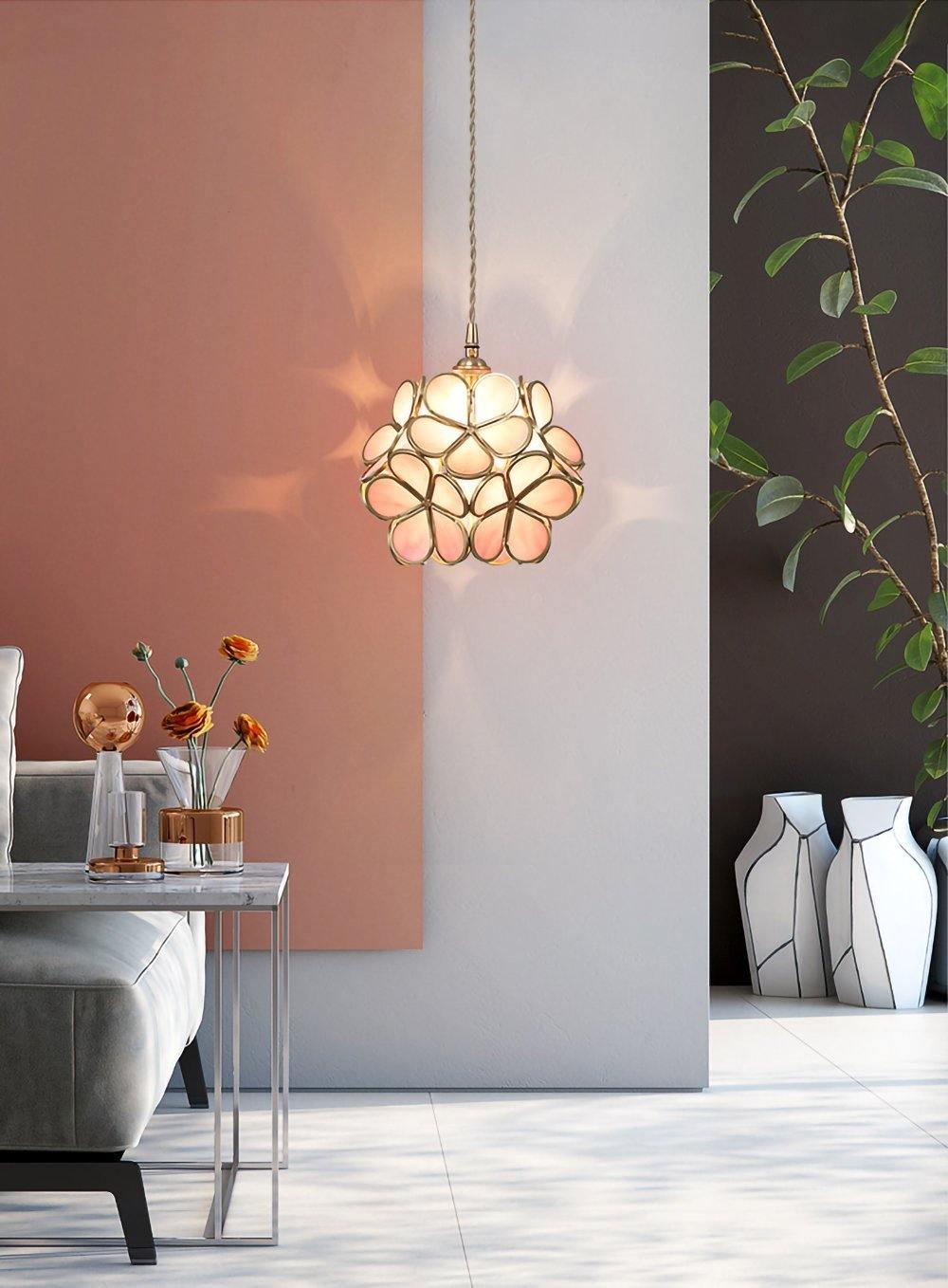 Lustra Suspension en Verre en Forme de Pétale pour Cuisine - Neutralighting