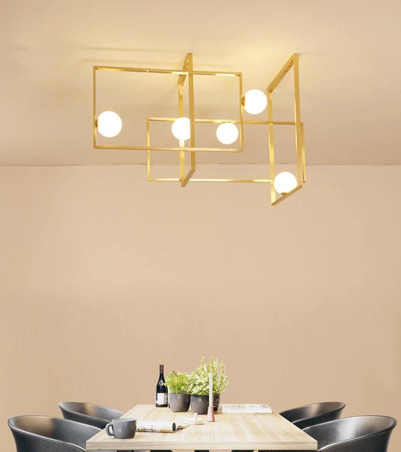 Lustra Chandelier Mondrian en Verre et Laiton Moderne - Neutralighting