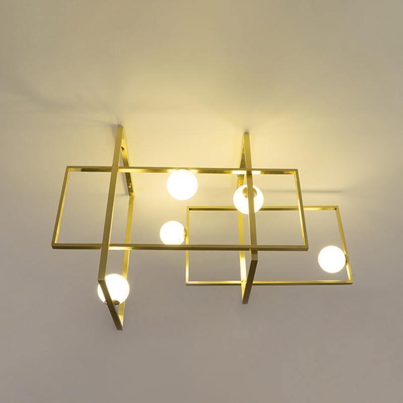 Lustra Chandelier Mondrian en Verre et Laiton Moderne - Neutralighting
