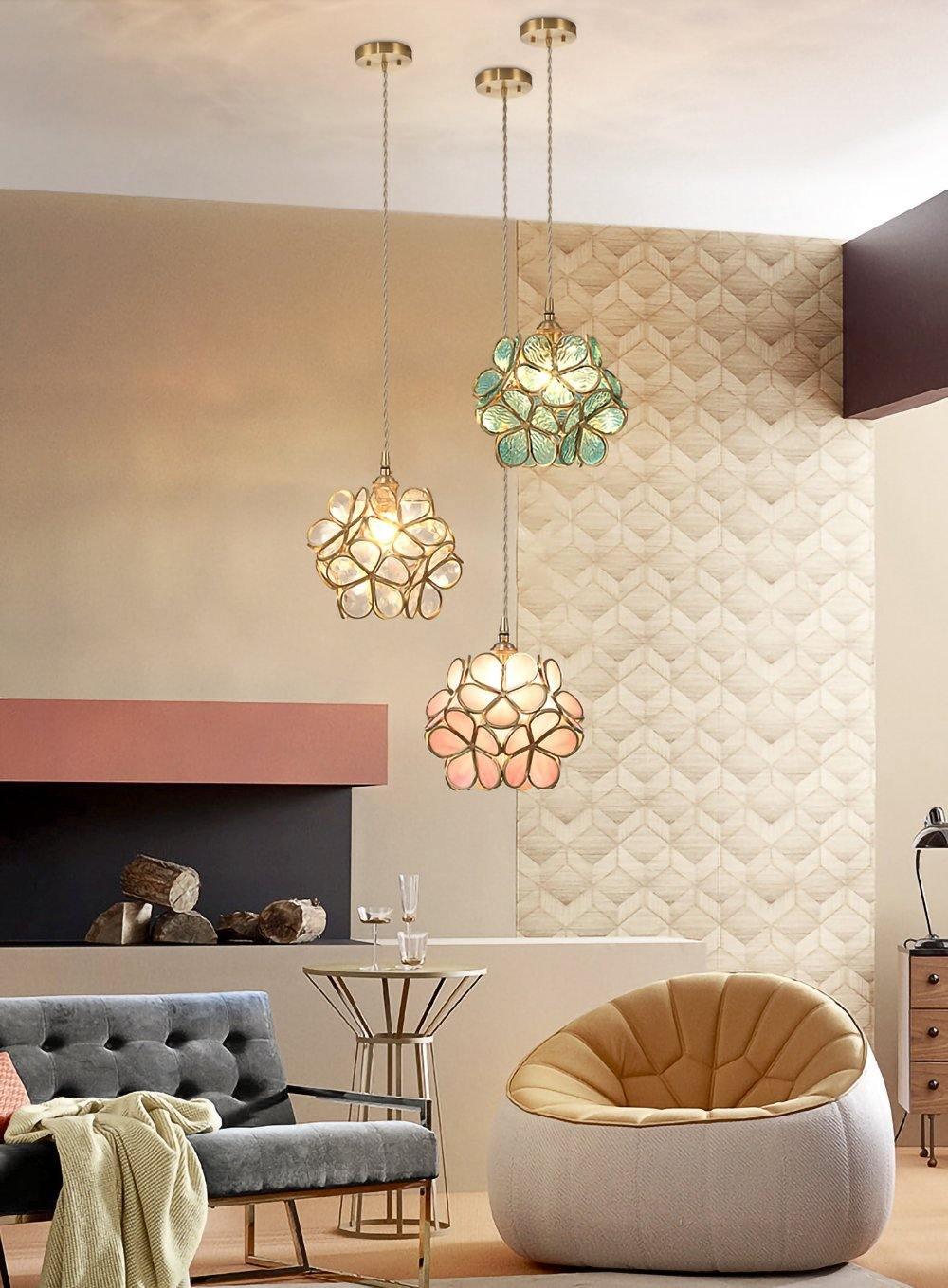 Lustra Suspension en Verre en Forme de Pétale pour Cuisine - Neutralighting