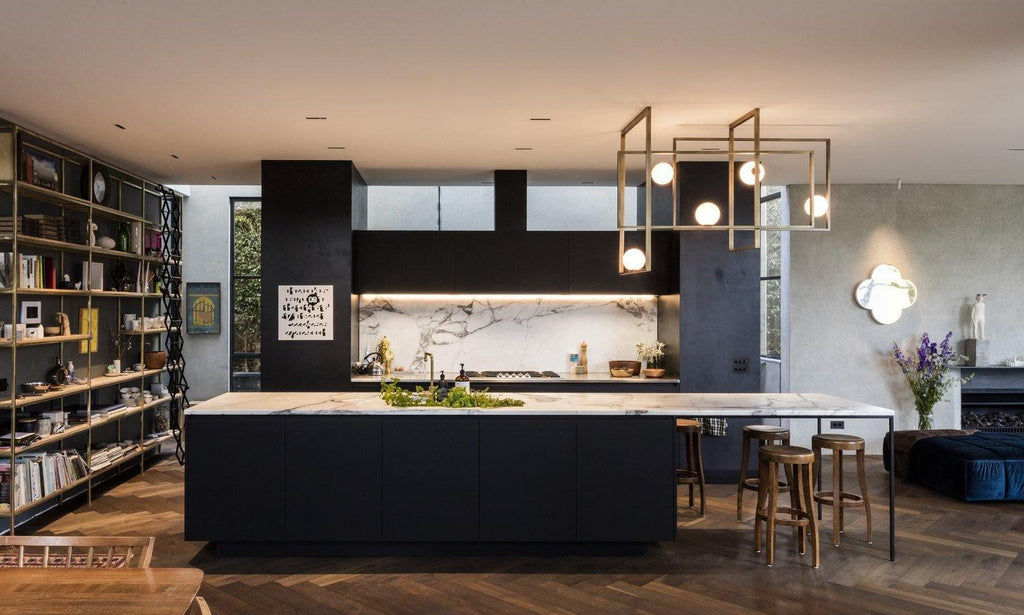 Lustra Chandelier Mondrian en Verre et Laiton Moderne - Neutralighting