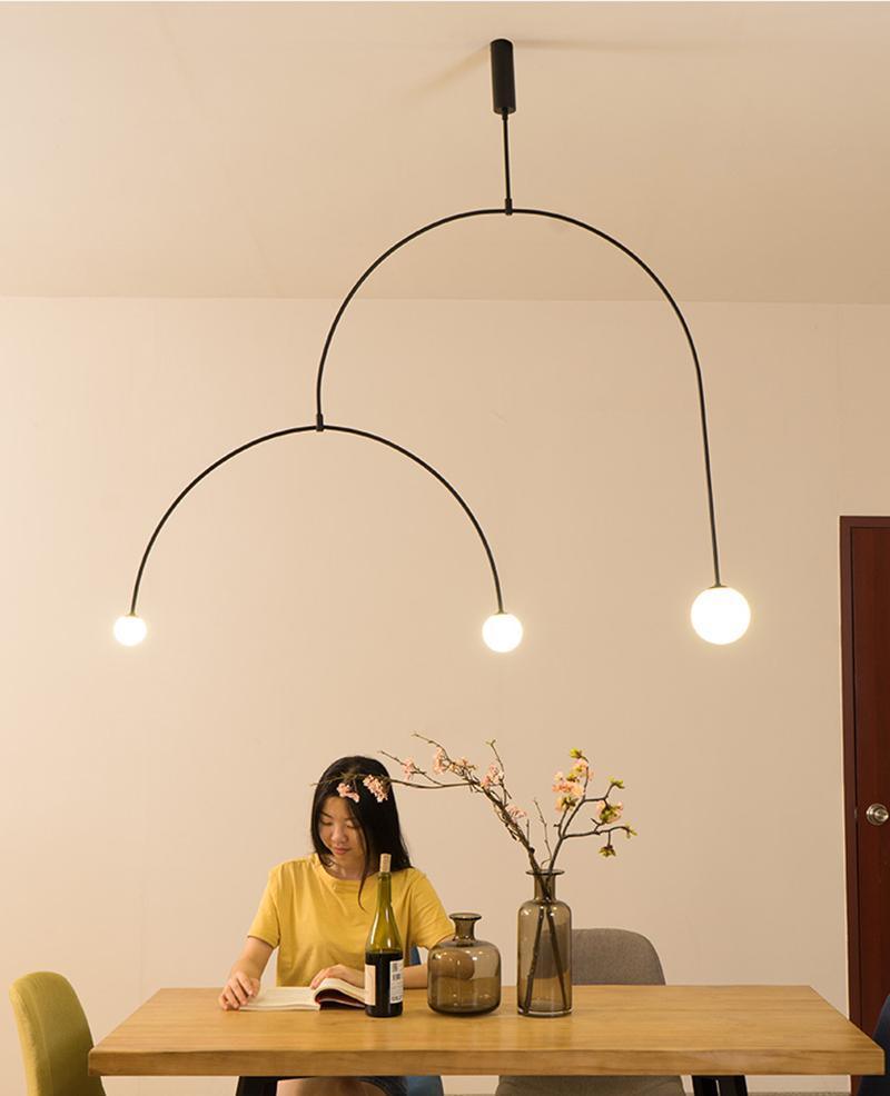 Lustra Chandelier Mobile Noir Minimaliste - Neutralighting