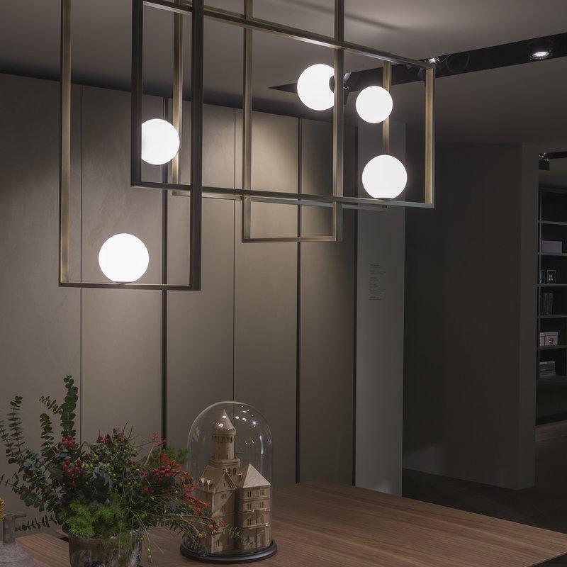 Lustra Chandelier Mondrian en Verre et Laiton Moderne - Neutralighting