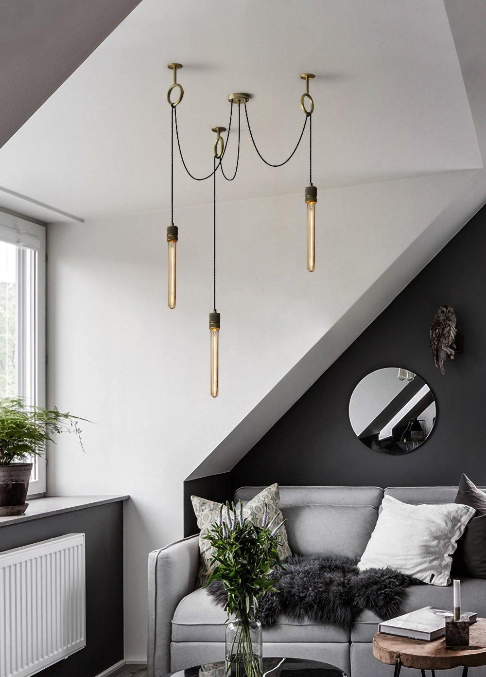 Lustra Chandelier Industrial Spider Bulb Hanging - Neutralighting