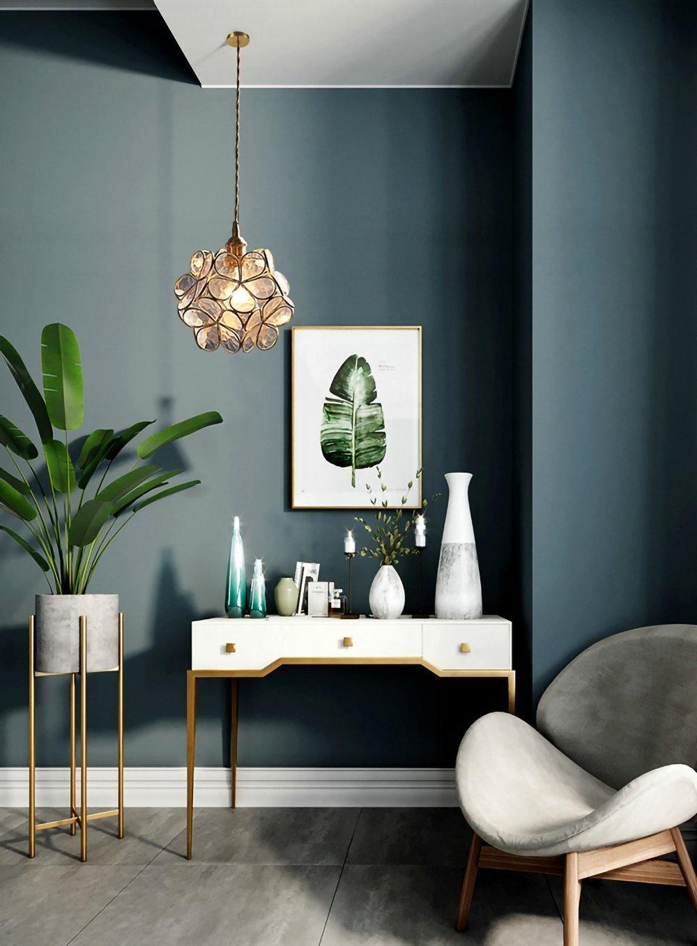 Lustra Suspension en Verre en Forme de Pétale pour Cuisine - Neutralighting