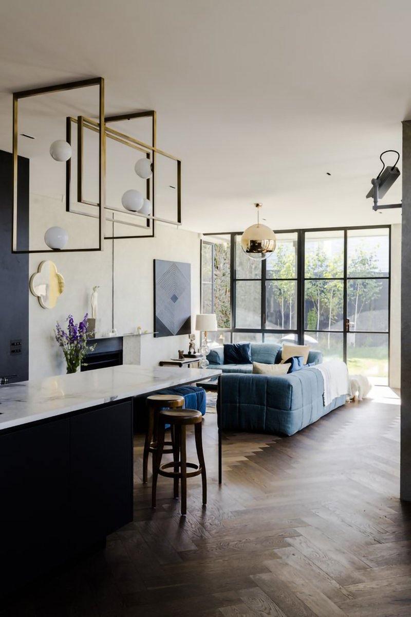 Lustra Chandelier Mondrian en Verre et Laiton Moderne - Neutralighting