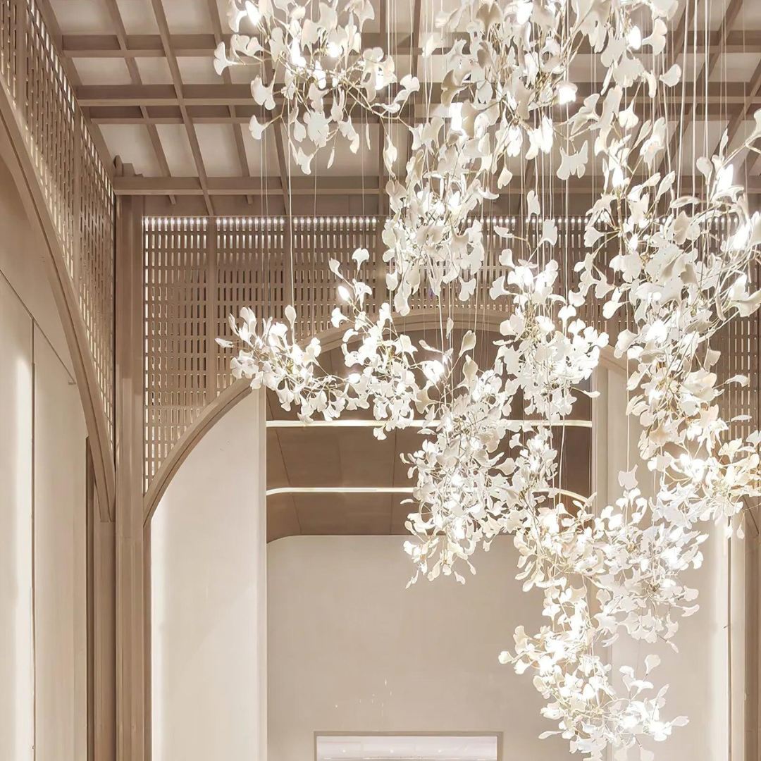 Olivia Lustre Linéaire GloGink Moderne, Métal/Céramique, Or, Salon - Neutralighting