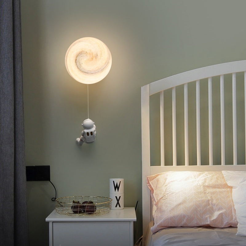 Aria Lune LED Applique Murale Blanc Résine Chambre Des Enfants - Neutralighting