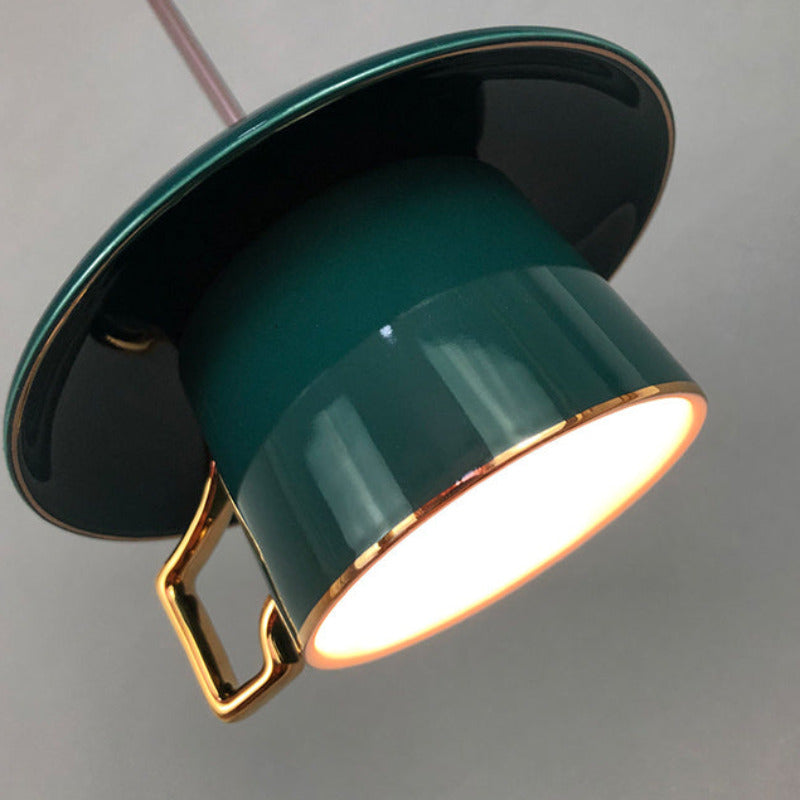 Valentina Place Poignée Tasse Céramique LED Suspension Salon - Neutralighting