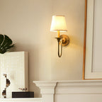 Silva Applique Murale Landerne Vintage, 5 Style, Métal/Tissu, Or, Chambre - Neutralighting