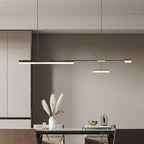 Arisha Longueur Moderne LED Suspension Noir Métal Salle À Manger - Neutralighting