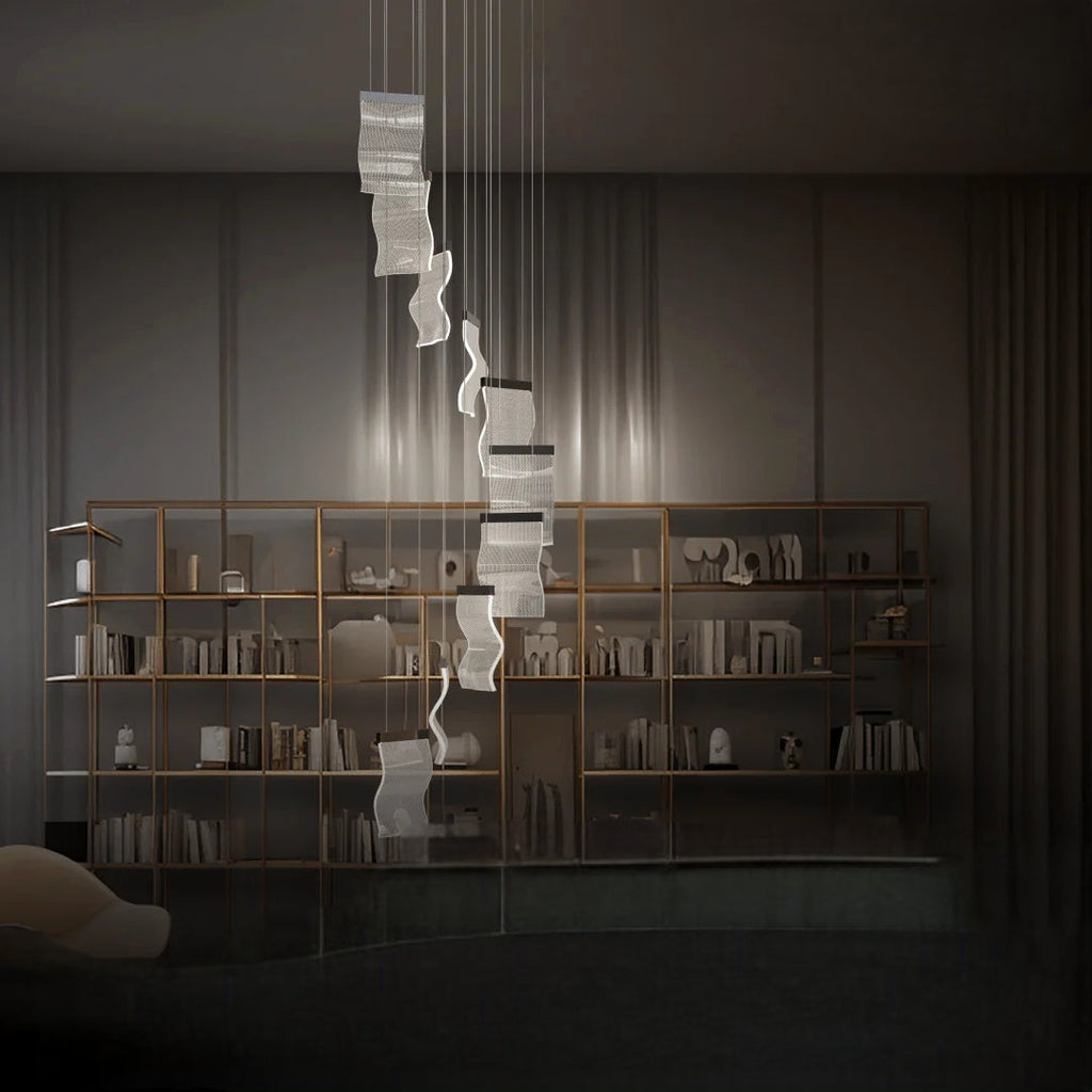 Kristy Moderne Or LED Lustre Métal Acrylique Chambre/Salon - Neutralighting