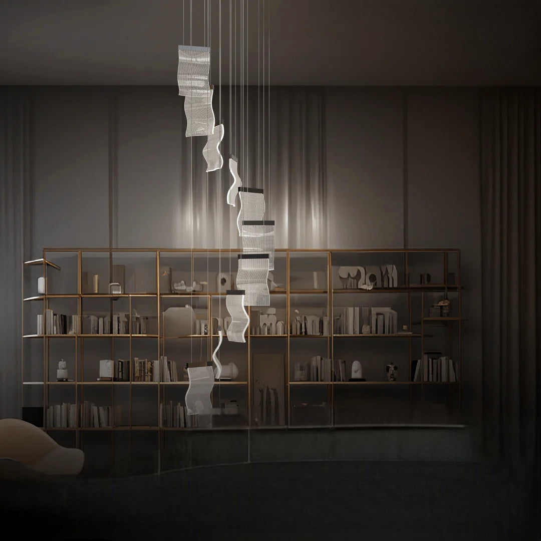 Kristy Moderne Or LED Lustre Métal Acrylique Chambre/Salon - Neutralighting