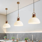 Valentina Moderne LED Suspension Métal Bois Verre Salle à Manger Chambre à Coucher - Neutralighting