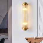 Kristy Applique Murale à Miroir Cylindrique Vintage Métal/Cristal Doré Salon/Chambre à Coucher/Salle de Bain - Neutralighting