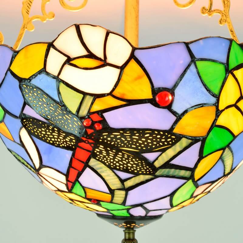 Tiffany Vintage Acrylique Plafonnier Métal/Verre Salon - Neutralighting
