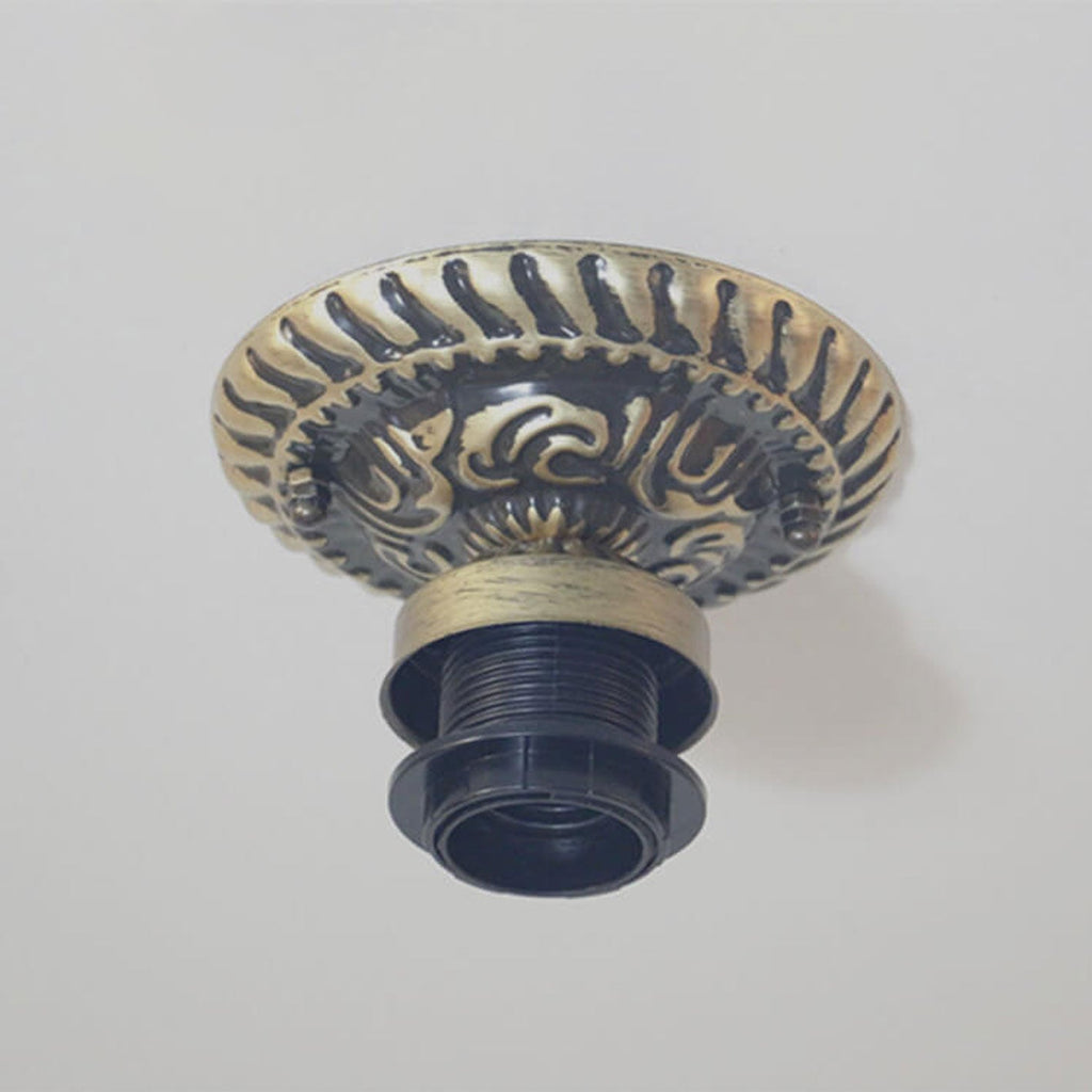 Tiffany Vintage Bol LED Plafonnier Métal Verre Salon - Neutralighting