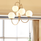 Valentina Lustre LED Luxueux Verre Métal Salon Chambre à Coucher - Neutralighting