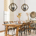 Silva Vintage LED Lustre Métal/Bois Salon/Chambre À Coucher - Neutralighting