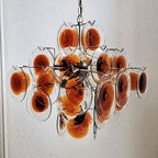 Aurora Chandelier Verre Murano Disque Mi-Siècle - Neutralighting