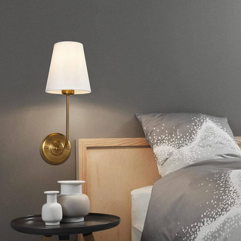 Arisha Moderne Métal Tissu Intérieur Applique Murale Salon - Neutralighting