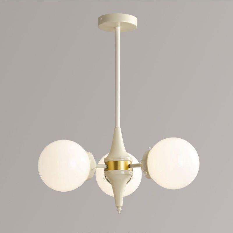 Valentina Lustre Français LED Blanc Crème Métal Salon - Neutralighting