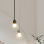 Kessie Luminaires Suspensions Globe Moderne Pierre/Verre Rose/Gris/Noir/Blanc Salon - Neutralighting