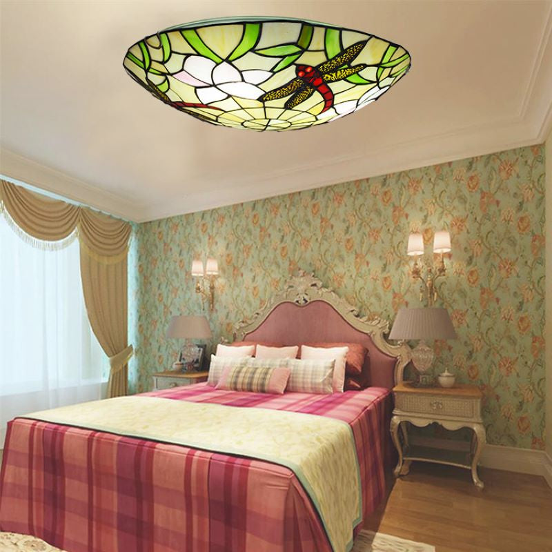 Tiffany Vintage LED Plafonnier Verre Chambre À Coucher - Neutralighting