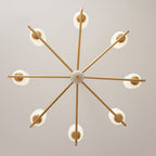 Valentina Nordique Métal Verre Lanterne Lustre Salon - Neutralighting