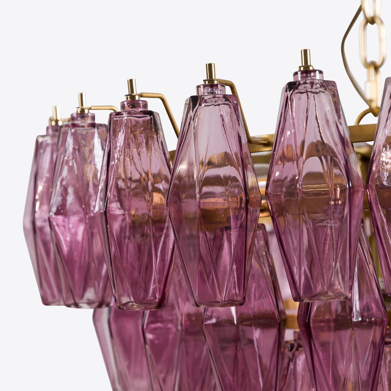Aurora Lustre Rose Facetté Verre Superposé Vintage - Neutralighting