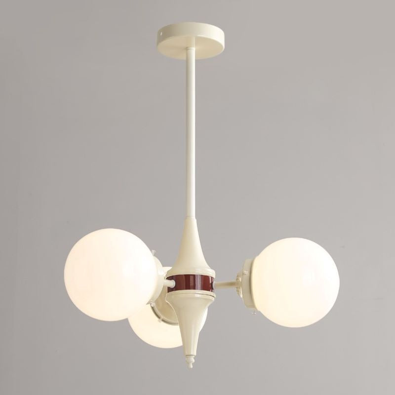 Valentina Lustre Français LED Blanc Crème Métal Salon - Neutralighting