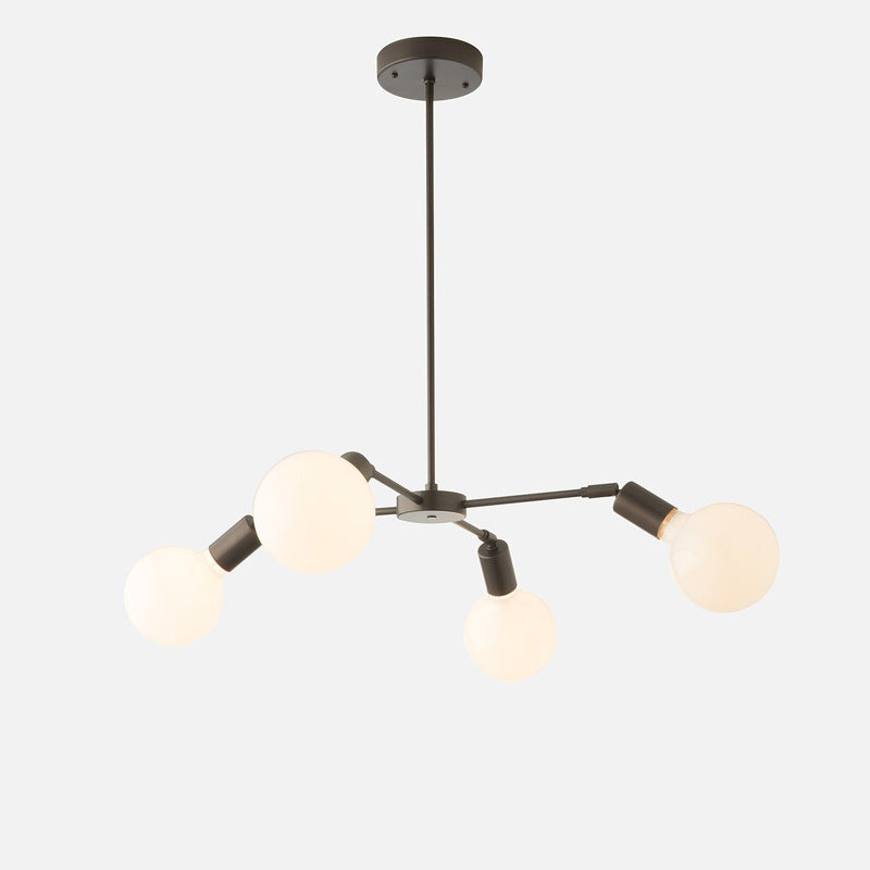 Valentina Moderne LED Métal Verre Lustre Chambre à Coucher - Neutralighting