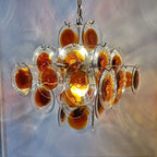 Aurora Chandelier Verre Murano Disque Mi-Siècle - Neutralighting