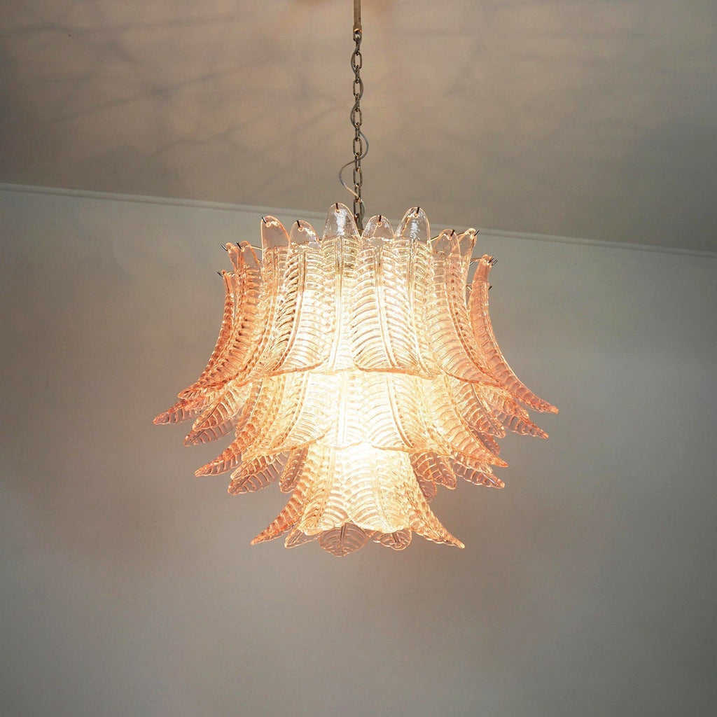 Aurora Lustre Rose Feuille Verre Superposé Gracieux Luxe - Neutralighting