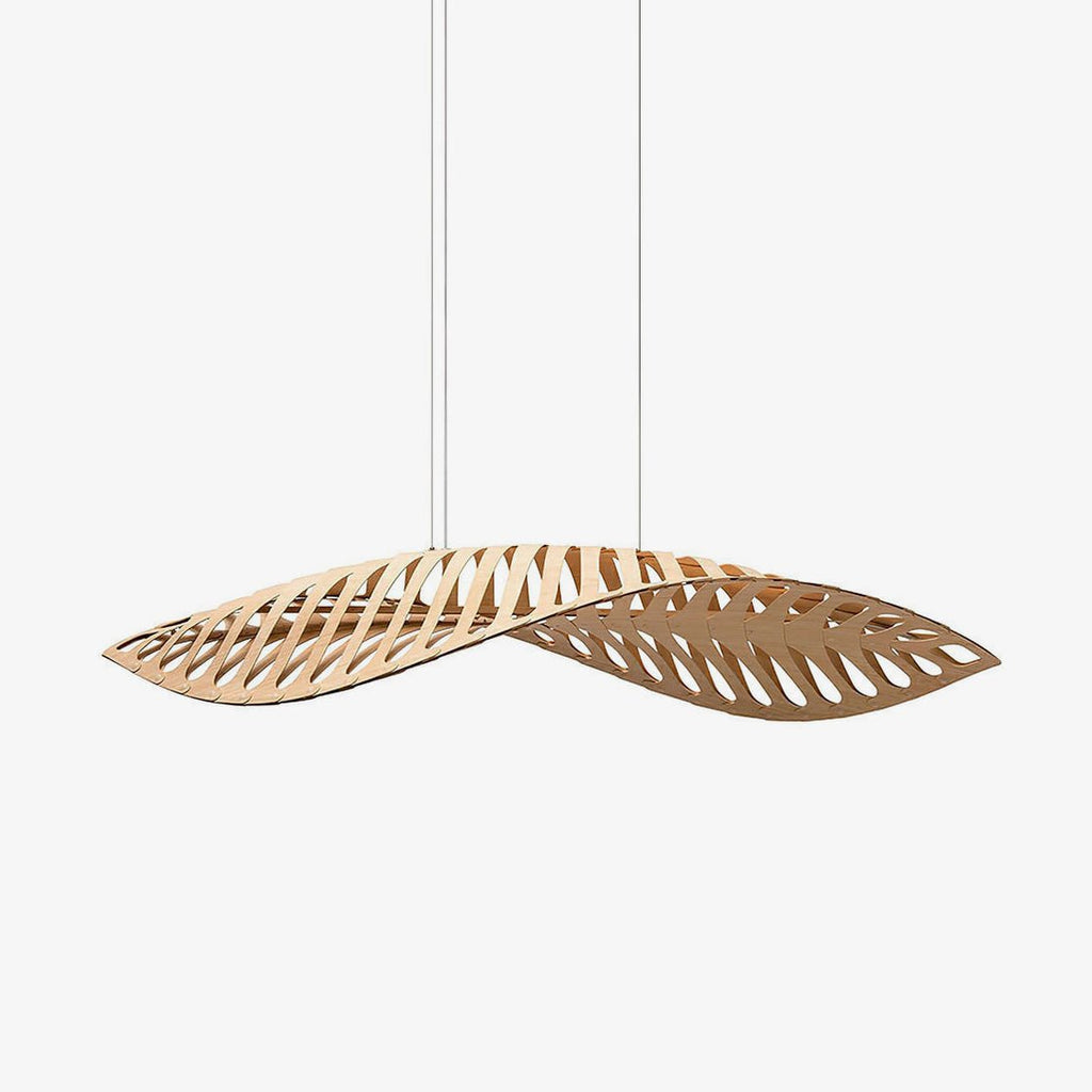 Veliren Lampe Suspendue Feuille Bois - Neutralighting