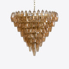 Aurora Lustre Rose Facetté Verre Superposé Vintage - Neutralighting