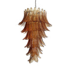 Aurora Lustre Ambre Verre Feuille Superposé Déclaration Artistique - Neutralighting