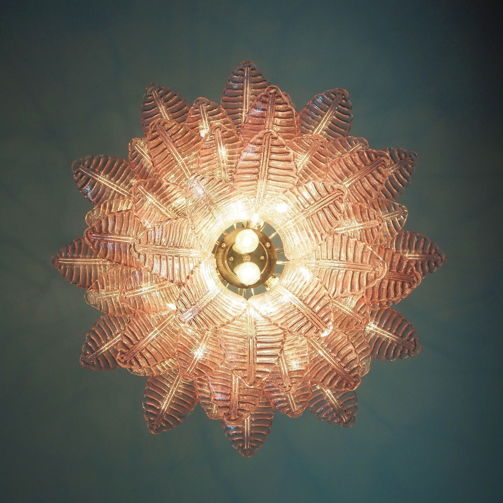 Aurora Lustre Rose Feuille Verre Superposé Gracieux Luxe - Neutralighting
